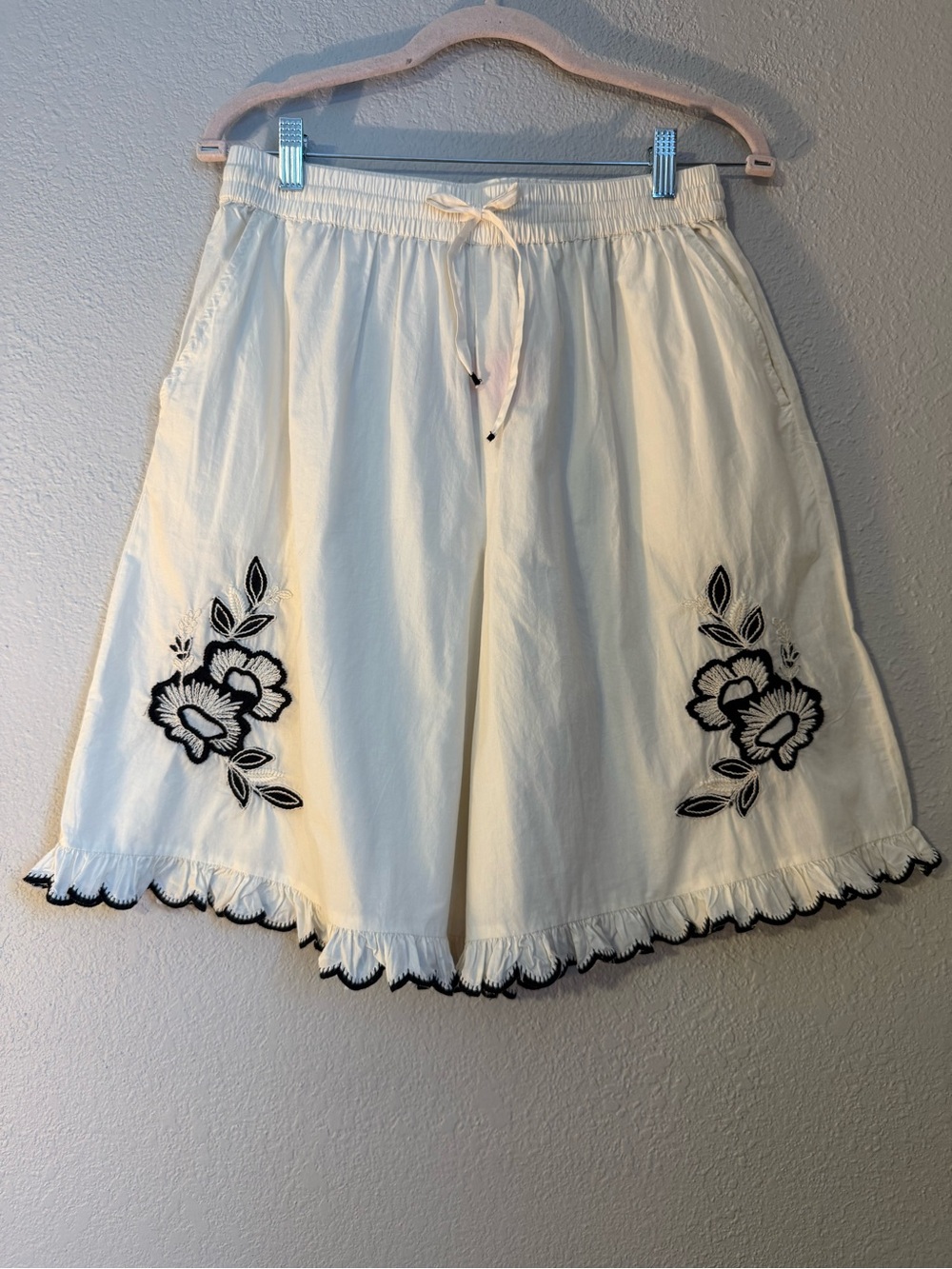 Free People Marin Short Set is crafted from ivory cotton with Black Embroidered - Picture 12 of 13